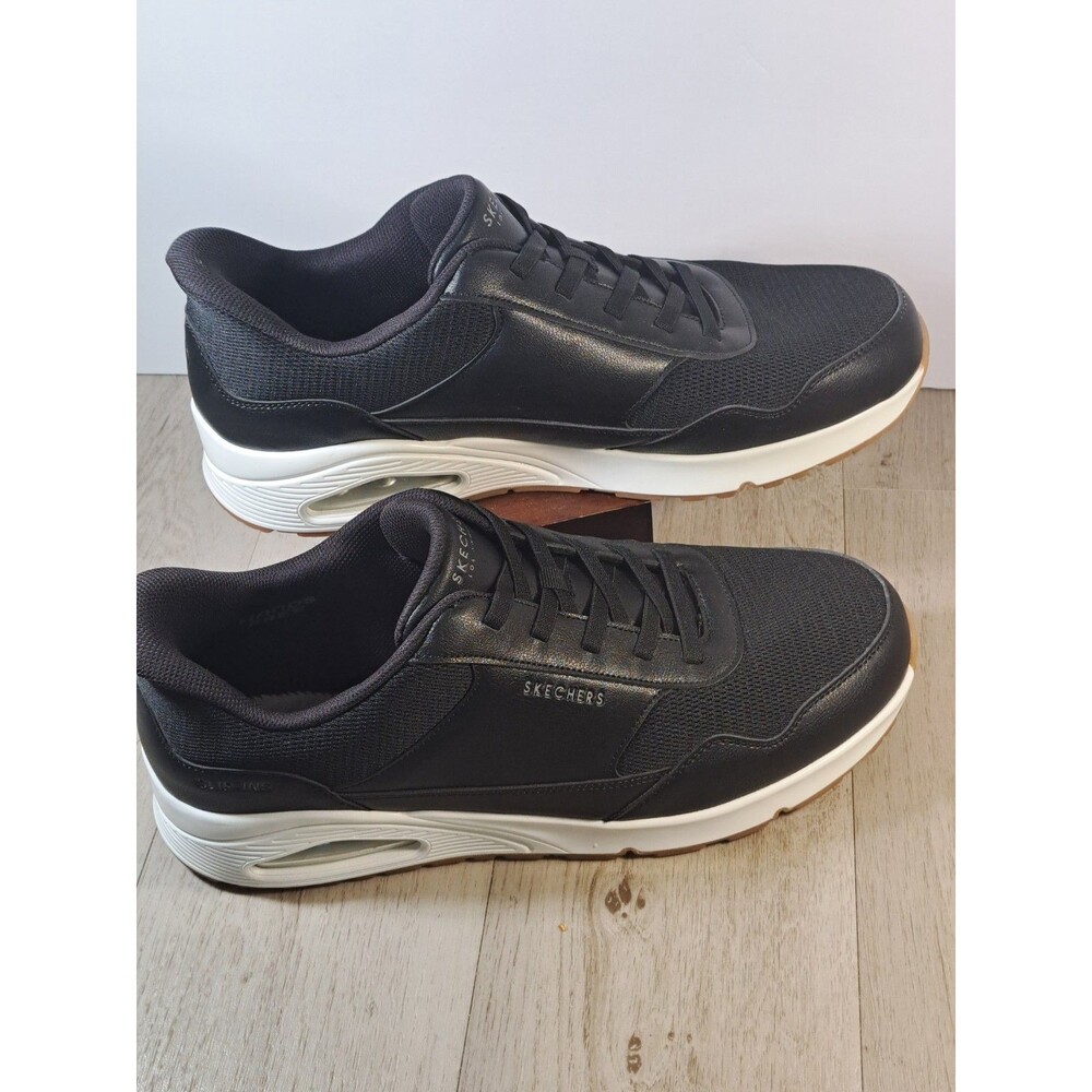 SKECHERS Slip-In Hands Free Men’s Athletic Sneakers Black/White 183022W Size 14
